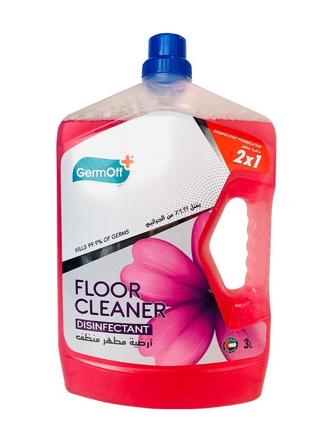 GermOff Floor Cleaner Disinfectant LAVENDER 3 Ltr - Image 1