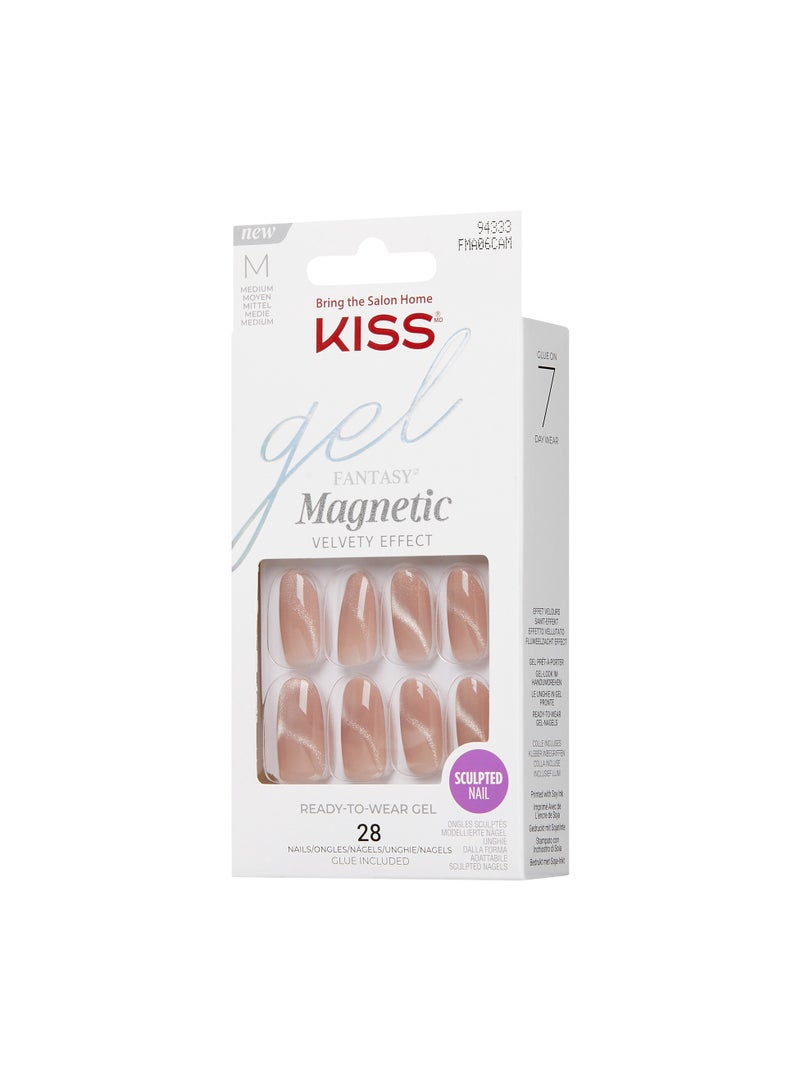 Kiss Gel Fantasy Magnetic Velvety Effect Nails Medium FMA06C - Image 3