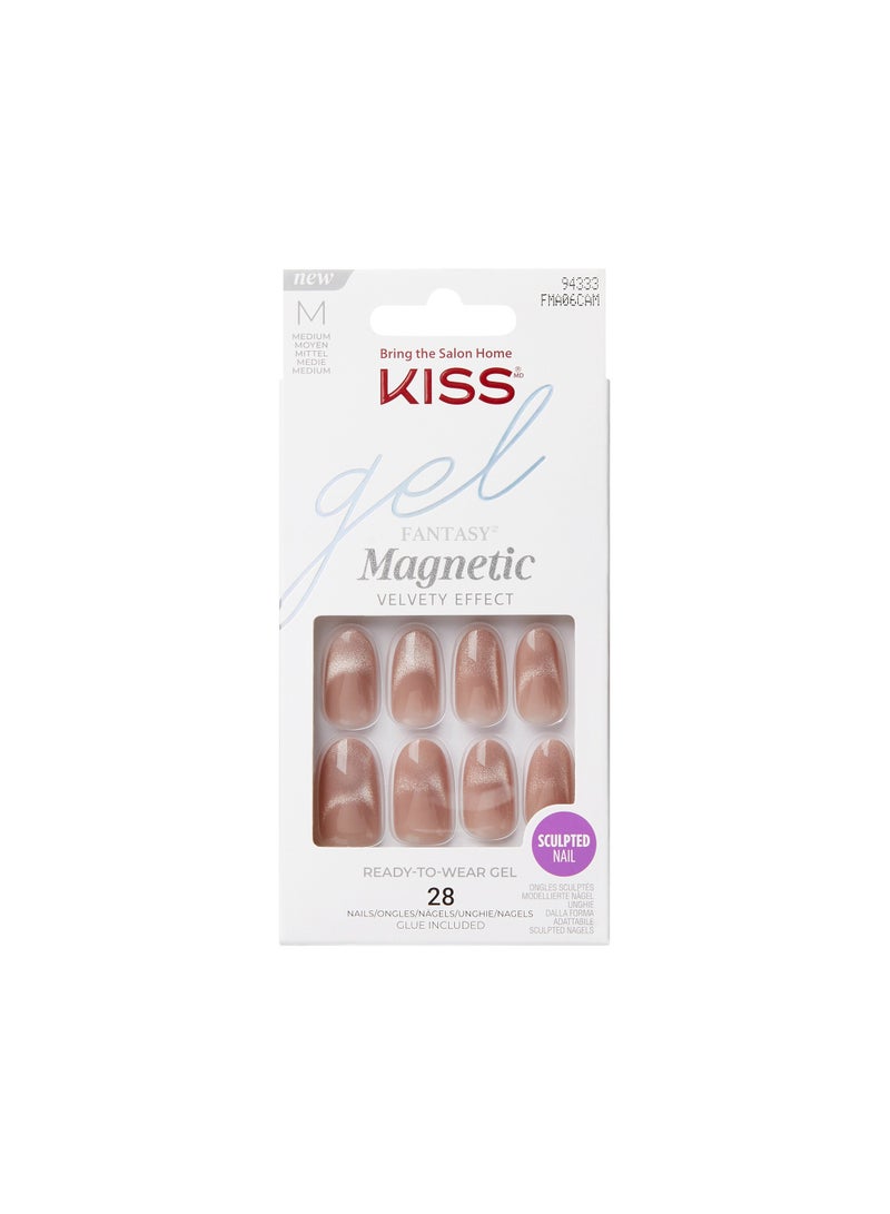 Kiss Gel Fantasy Magnetic Velvety Effect Nails Medium FMA06C - Image 1