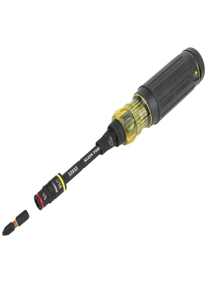 Klein Tools 32516HD KNECT 16-in-1 Impact-Rated Hybrid Screwdriver/Nut Driver, Magnetic, Flip Socket, 11 Bits, 2 Nut Drivers, 3/8-Inch Square Adapter - Image 5