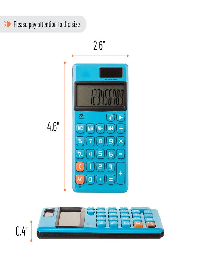 Mr. Pen- Standard Function Calculator, 12 Digits, Small Calculator, Solar Calculator, Pocket Calculator, Simple Calculator, Basic Office Calculators, Solar Handheld Calculator, Standard Calculator - Image 2
