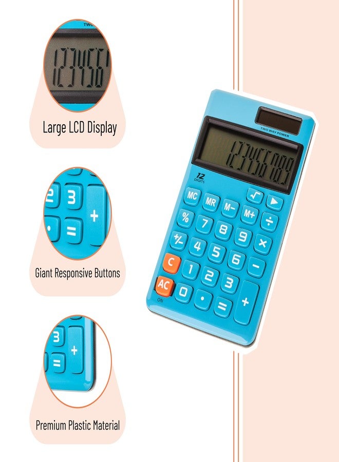 Mr. Pen- Standard Function Calculator, 12 Digits, Small Calculator, Solar Calculator, Pocket Calculator, Simple Calculator, Basic Office Calculators, Solar Handheld Calculator, Standard Calculator - Image 5