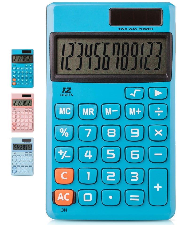Mr. Pen- Standard Function Calculator, 12 Digits, Small Calculator, Solar Calculator, Pocket Calculator, Simple Calculator, Basic Office Calculators, Solar Handheld Calculator, Standard Calculator - Image 1