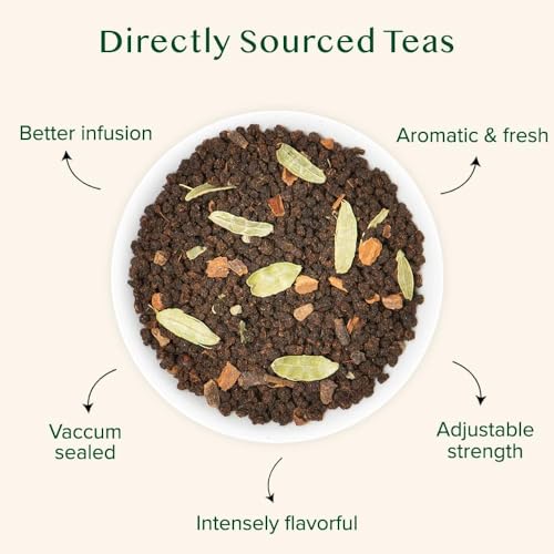VAHDAM Indias Original Masala Chai Tea Loose Leaf 50 Cups353oz Blend Of Black Tea Cinnamon Cardamom Cloves  Black Pepper  Ancient Indian House Recipe Of Spiced Masala Tea - Image 5