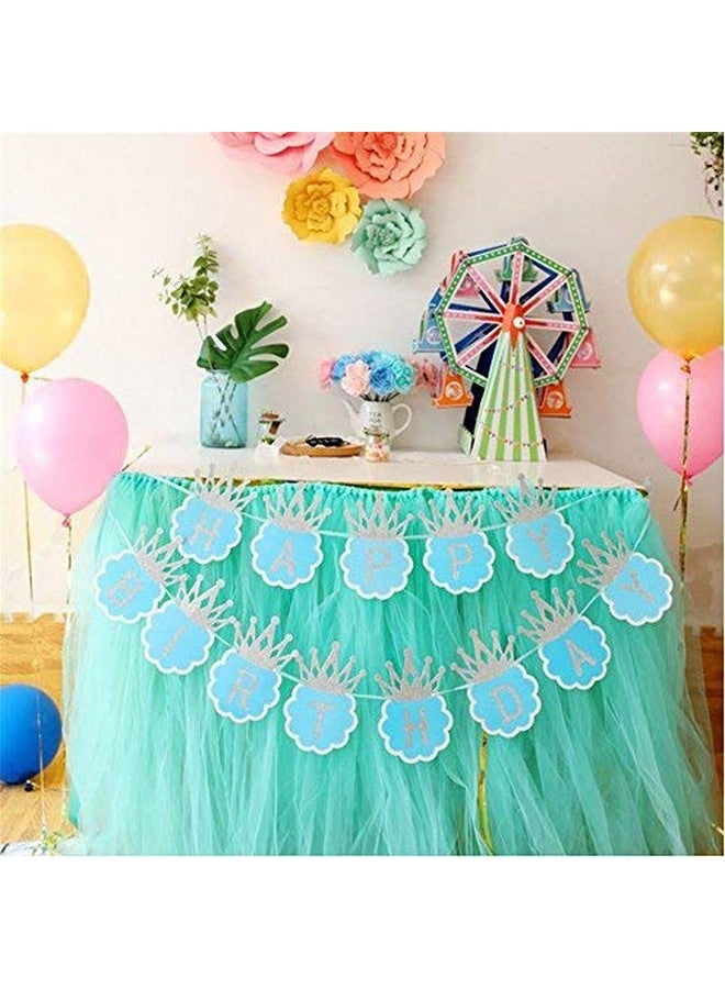بالونيستيكس لافتة عيد ميلاد سعيد على شكل تاج لامع من Balloonistics للأولاد/عناصر تزيين أعياد الميلاد (أزرق) - Image 5