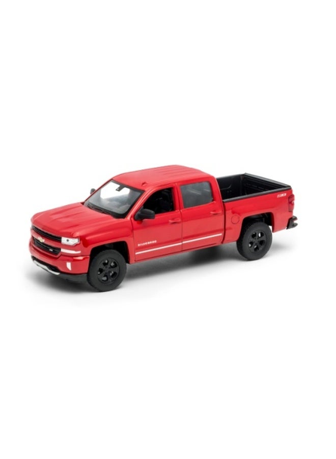 Welly - 2017 Chevrolet Silverado 1/24 Red Die Cast Model - 24083