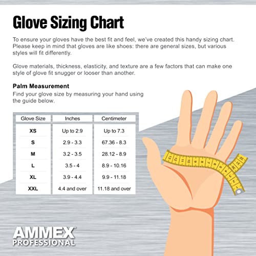 Ammex Black Nitrile Disposable Exam Gloves, 3 Mil, Latex & Powder Free, Textured, Large, Case of 1000 - Image 5