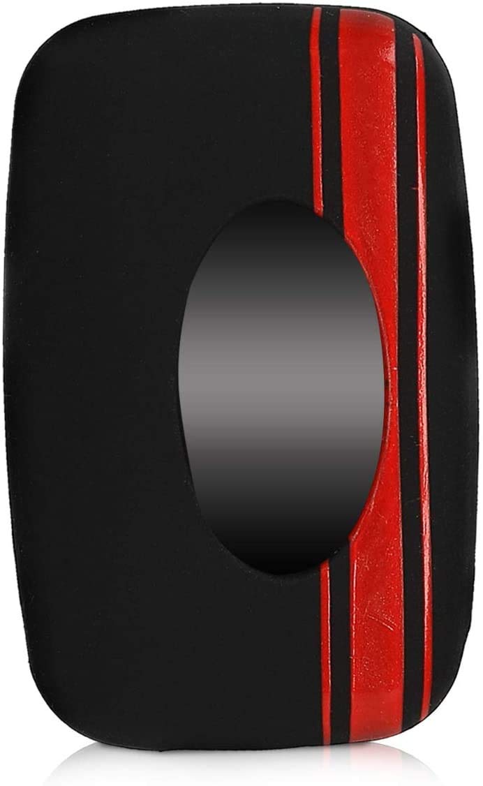 JVCV® Silicone Key Cover Compatible with Range Rover Evoque Velar Sport Discovery Freelander & Jaguar XF, XJ, XE, F-PACE - Rally Stripe (Black Red) - Image 4