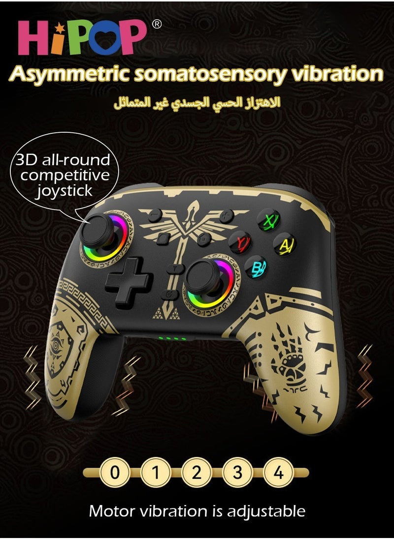 Wireless Gaming Gamepad,Be Suitable for PC,Laptop,PS,Android,iOS,Simulate True Vibration,Precise Button,Cool Gaming Controller Gamepad for Kids and Adults