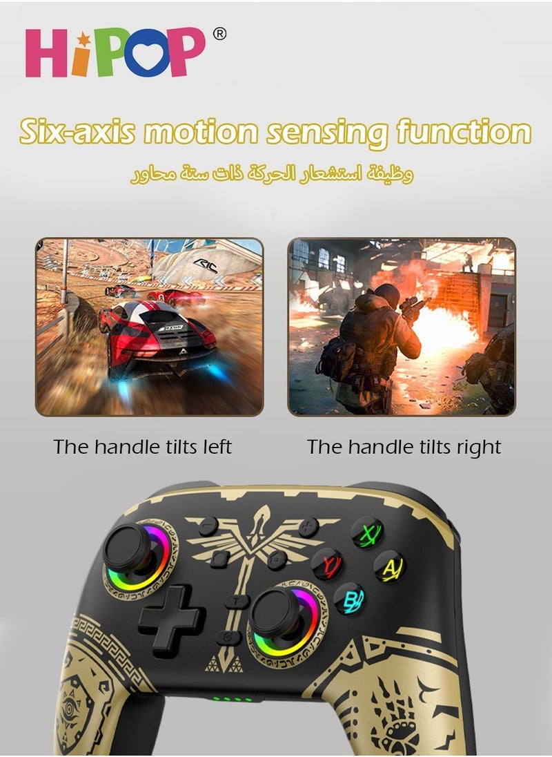 Wireless Gaming Gamepad,Be Suitable for PC,Laptop,PS,Android,iOS,Simulate True Vibration,Precise Button,Cool Gaming Controller Gamepad for Kids and Adults