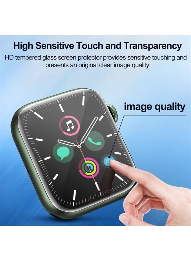 Kopration - Screen Protector Compatible with Apple Watch Series 8/7 41mm, 3D Curved Full Coverage Anti-scratch Tempered Glass Protector, Bubble Free Screen Protector for iWatch 8/7 41mm(3 Pack) - Image 1