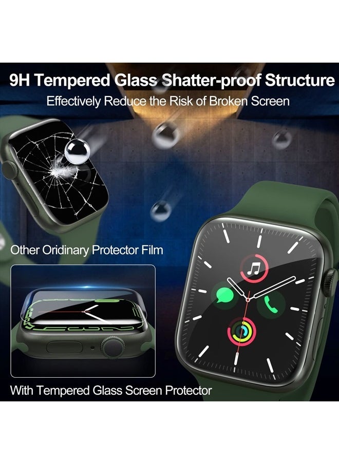 Kopration - Screen Protector Compatible with Apple Watch Series 8/7 41mm, 3D Curved Full Coverage Anti-scratch Tempered Glass Protector, Bubble Free Screen Protector for iWatch 8/7 41mm(3 Pack) - Image 1
