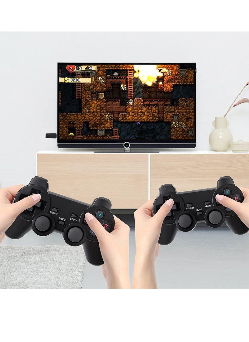 Generic - 4K game console with dual 2.4G wireless controllers, plug-and-play video game stick, built-in 3,500 games, 9 classic emulators, high-definition HDMI output for TV - Image 1