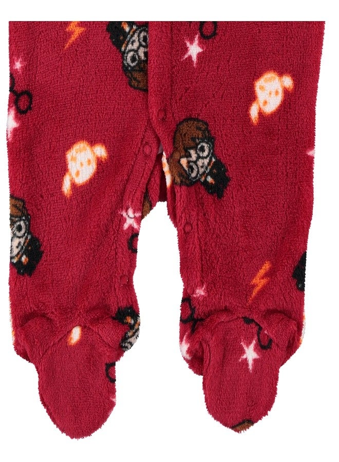 Harry Potter Baby Boys Long-Sleeve Bodysuit Pajamas - Baby Boy Clothes Prints (Red/Yellow, 6-9 Months) - Image 3