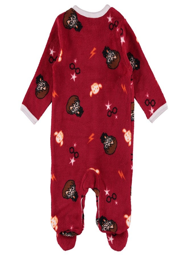 Harry Potter Baby Boys Long-Sleeve Bodysuit Pajamas - Baby Boy Clothes Prints (Red/Yellow, 6-9 Months) - Image 2