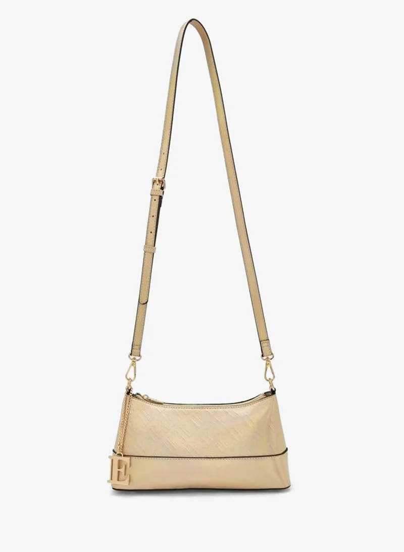 ايل Monogram Embossed Crossbody Bag With Detachable Strap