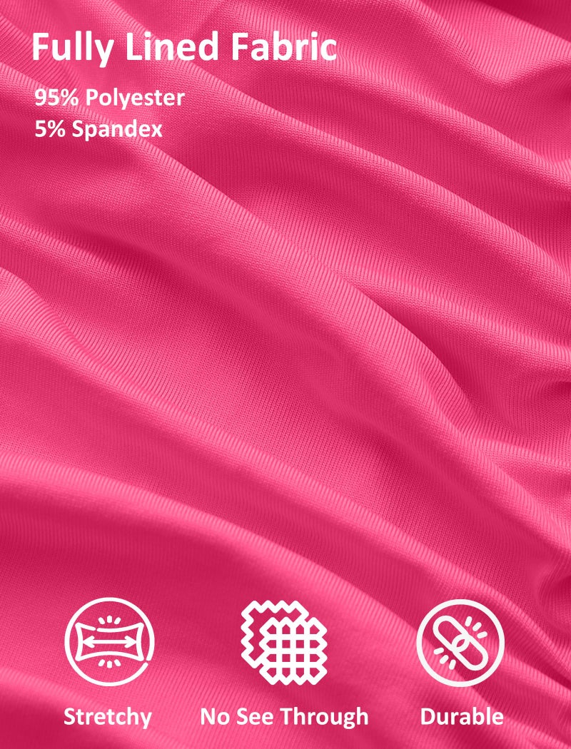 EXARUS Girls Dresses Bodycon Ruched Teens Mesh Lantern Long Sleeve Formal with Removable Pads Homecoming Dance Tight Mini Dress Short Tween Easter Hot Pink 10Y - Image 3