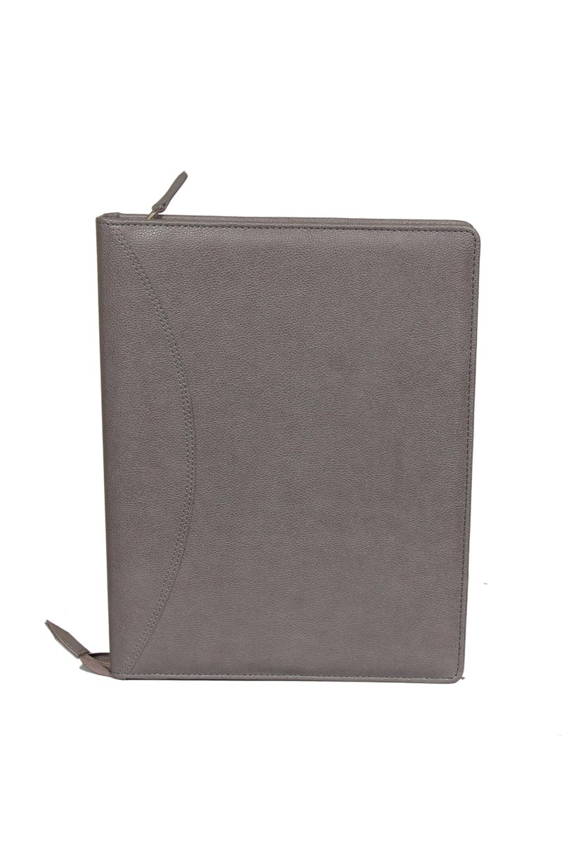 Sukeshcraft PU Multiuse 25 File Sleeve for Documents, Certificates, FDRs | A4 Size Portfolio Document Holder for Office, Home, School & Sports Use (Grain Grey) - Image 2
