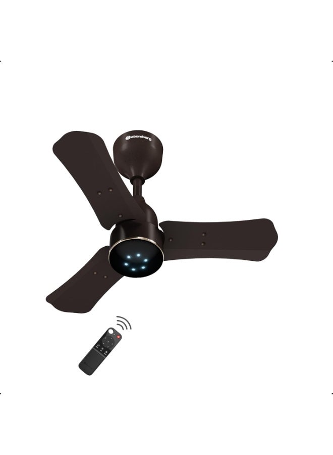 atomberg Renesa Halo Smart 600mm BLDC Ceiling Fan with IoT & Remote | BEE 5 star | High Air Delivery | Low noise operation | LED Speed Indicator | Sleek Design | 3 Year Warranty|Blaze Brown - Image 1
