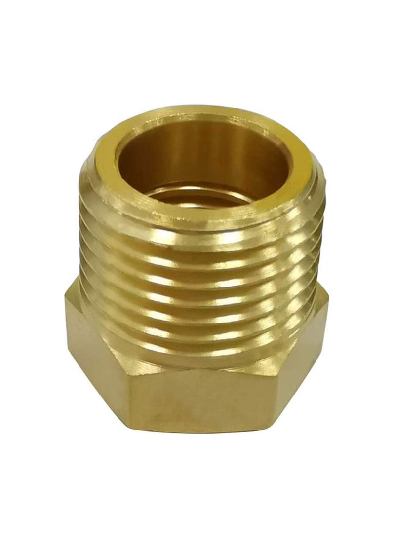 Midanya 1/4-Inch Female Pipe x 3/8-Inch Male Brass Pipe Fitting Reducer Adapter Air Hose Adapter Metal Pipe Adapter, 2 Pieces (1 Pair) - Image 3