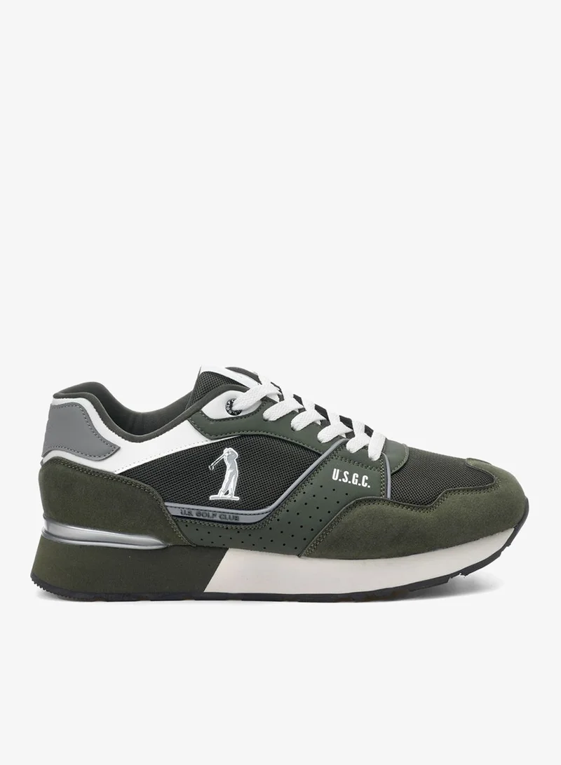 نادي غولف يو إس سنيكرز رجالي أخضر كاجوال ستايل ريترو إيطالي