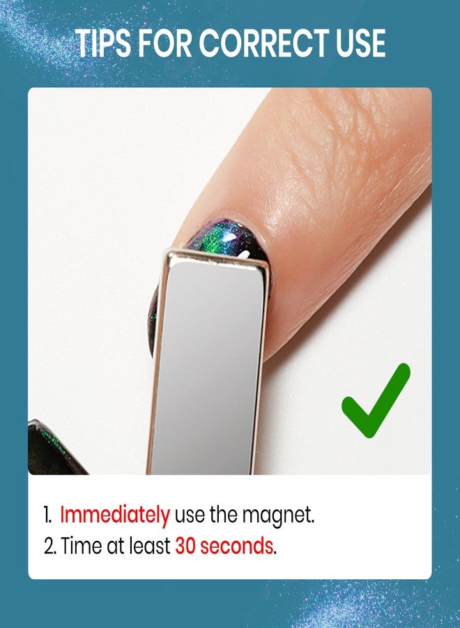 SUPWEE طلاء أظافر قطة عين غير جل مع مغناطيس جفاف سريع طلاء أظافر مغناطيسي لظفر اليد تجفيف هوائي طلاء سريع هدية للنساء والفتيات 16 مل، 0.54 أونصة سائلة - Image 2
