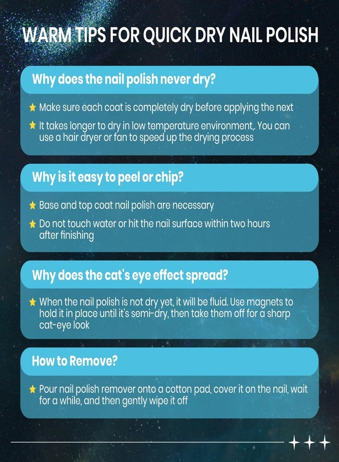 SUPWEE طلاء أظافر قطة عين غير جل مع مغناطيس جفاف سريع طلاء أظافر مغناطيسي لظفر اليد تجفيف هوائي طلاء سريع هدية للنساء والفتيات 16 مل، 0.54 أونصة سائلة - Image 5