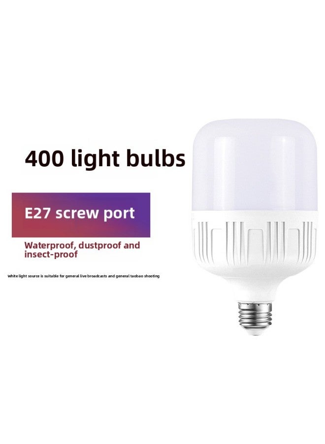 The Live Fill Light Three-color Dimming Live Room Dedicated Lighting Photography Light Anchor Photo Beauty Soft Light-Light Source Color:400 White Light Bulb  - Image 1