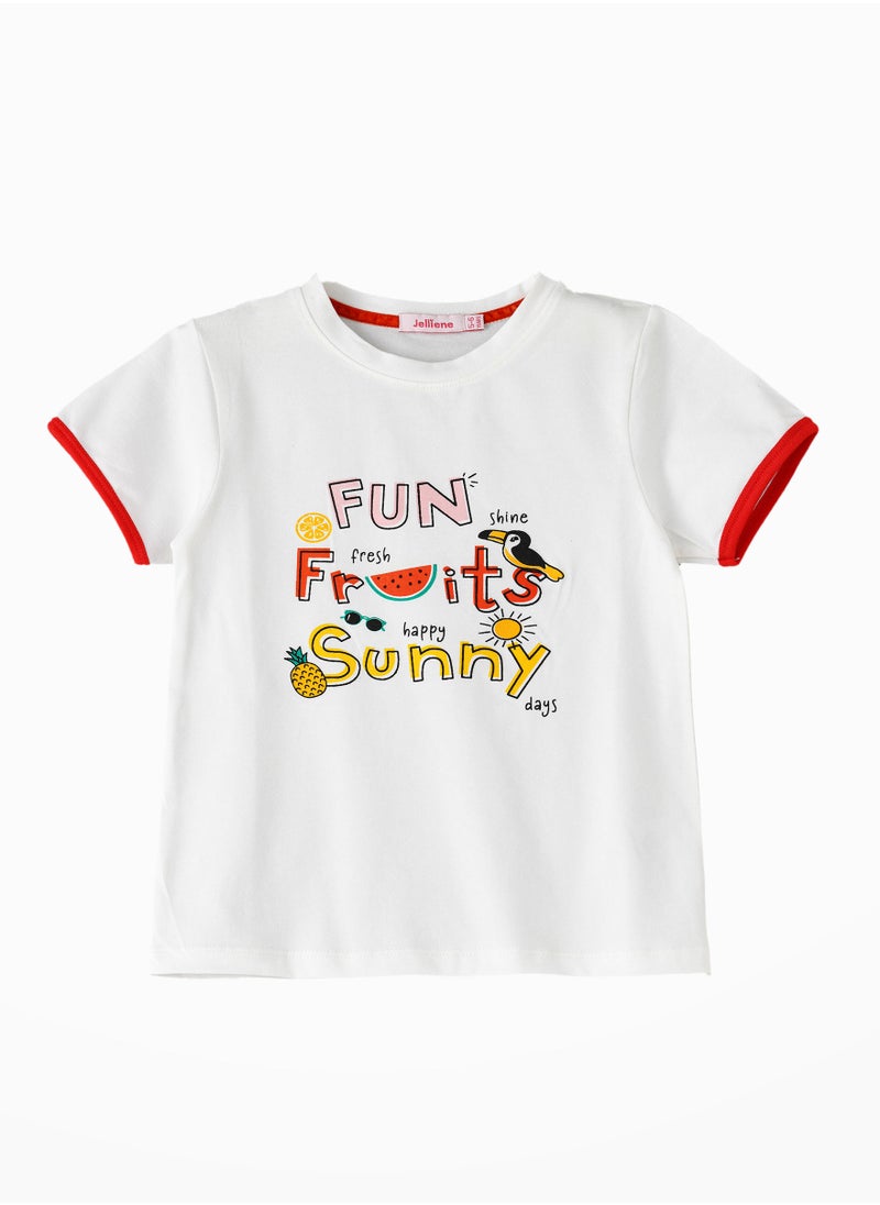 Jelliene Knit T-Shirt With Print  - Image 1