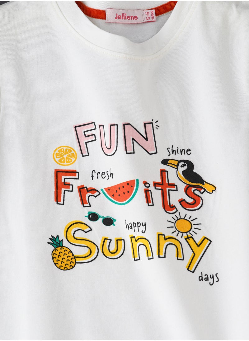 Jelliene Knit T-Shirt With Print  - Image 2