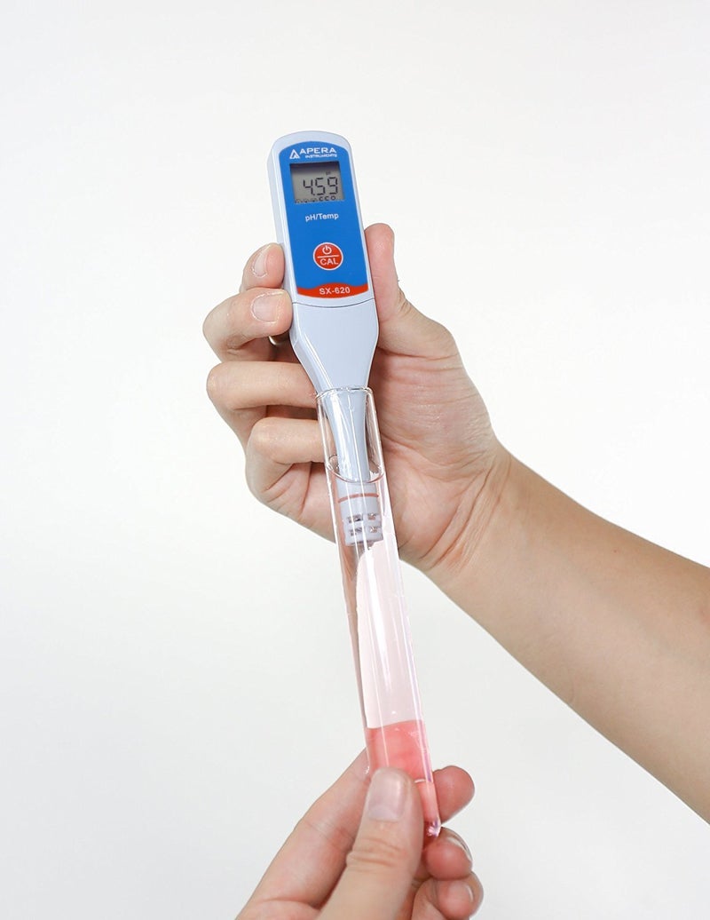 Apera Instruments SX620 pH Pen Tester Kit with 0.01 pH Accuracy, 3-Point Auto. Calibration, ATC - Image 2