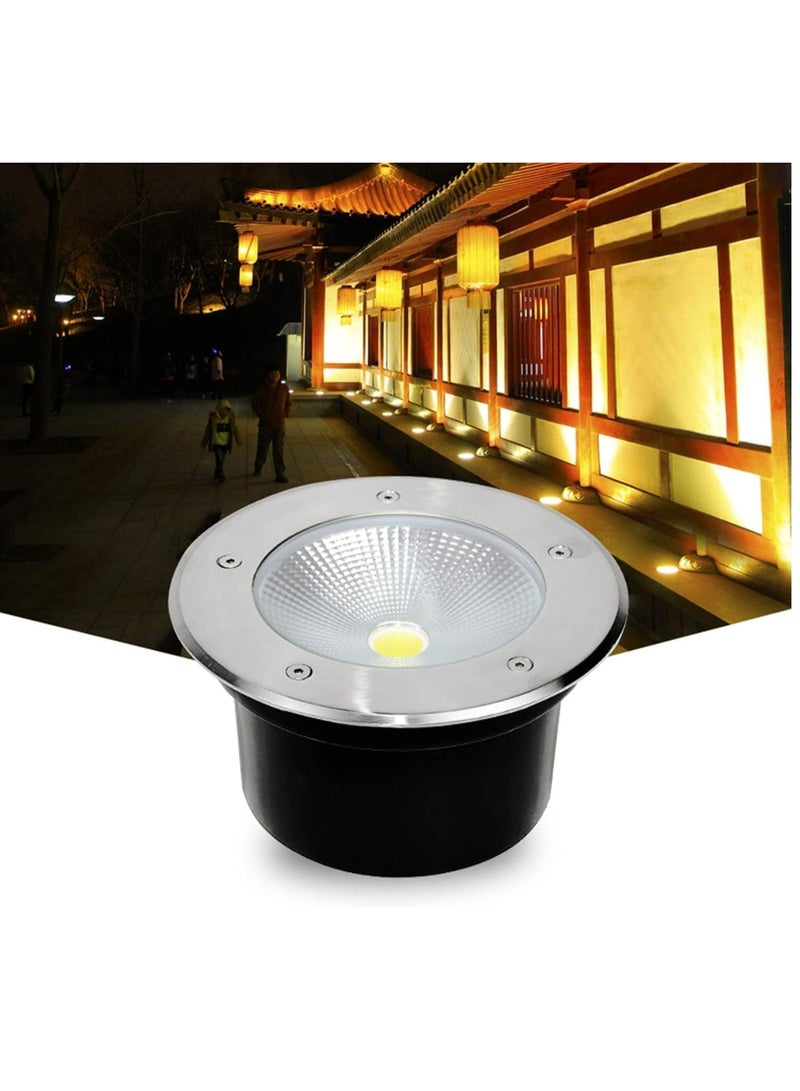 جلوير ضوء أرضي LED من GLOWARE، 10 واط، مقاوم للماء IP65، من الستانلس ستيل، ضوء نهاري  - Image 3