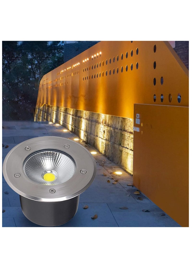 جلوير ضوء أرضي LED من GLOWARE، 10 واط، مقاوم للماء IP65، من الستانلس ستيل، ضوء نهاري  - Image 4