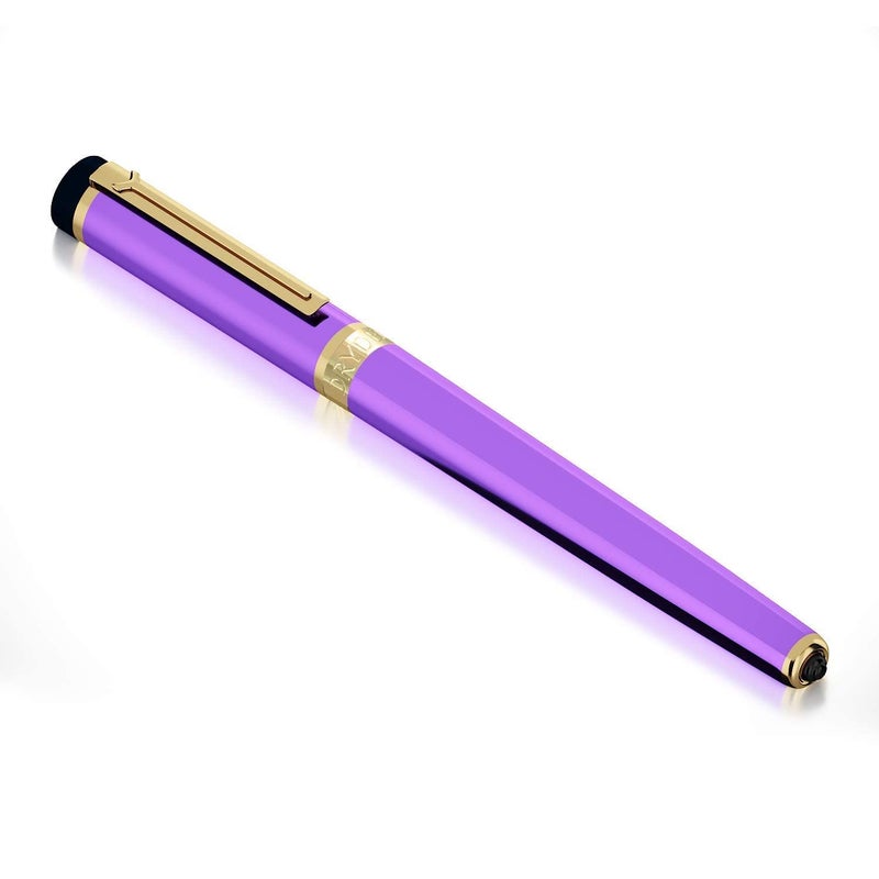 Dryden Designs Fountain Pen Medium Nib | Luxury Box - Include 6 Ink Cartridges and Ink Refill Converter Consistent Writing, Smooth Flow, Calligraphy Reliable Writing Tool- Decadent Purple - Image 2