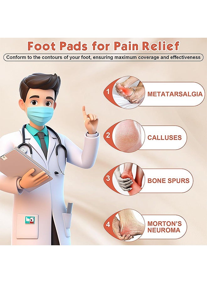 Photon 10 Pairs  Metatarsal Foot Pads, Metatarsal Felt Pads for Pain Relief, Ball of Foot Cushion Forefoot Support Pads, Shoe Pads, Foot Pads for Pain Relief - Image 4