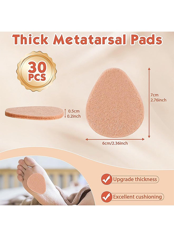 Photon 10 Pairs  Metatarsal Foot Pads, Metatarsal Felt Pads for Pain Relief, Ball of Foot Cushion Forefoot Support Pads, Shoe Pads, Foot Pads for Pain Relief - Image 2