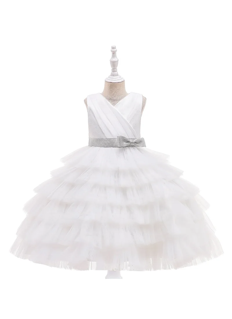 دىدانيالا Mia White Party Dress with belt