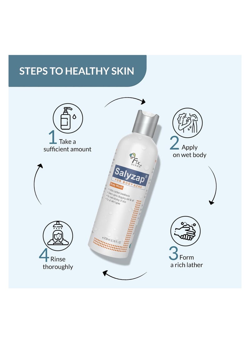 FIXDERMA FIXDERMA Salyzap Acne Body Wash 200ml  - Image 5