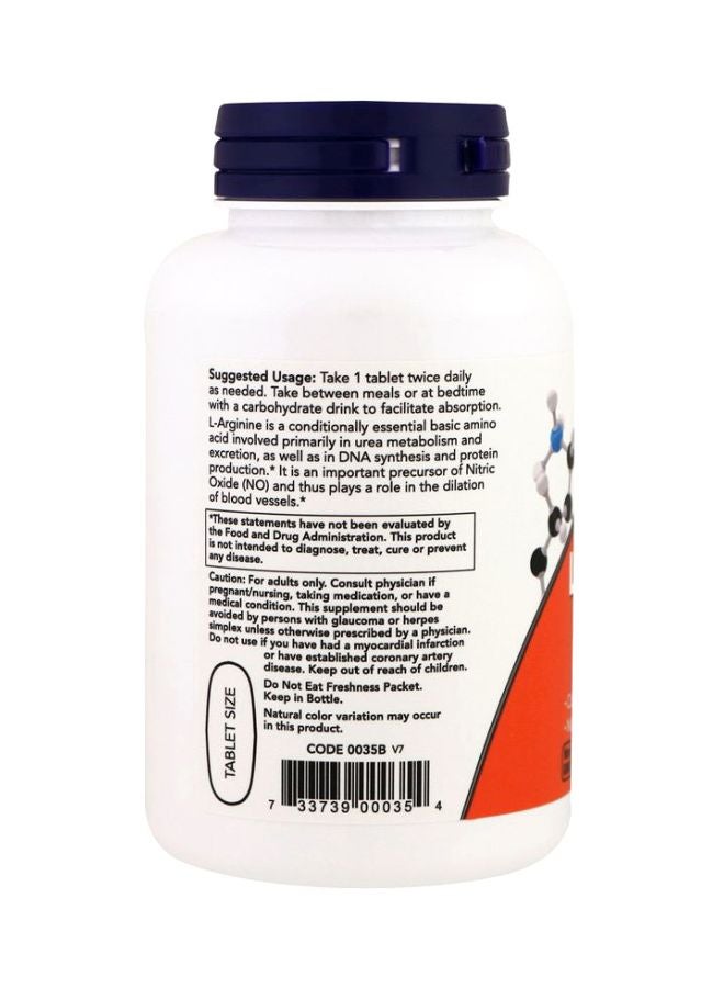 Now Foods 2-Piece Doluble Strength L-Arginine 1000 mg Dietary Supplement - 120 Tablets - Image 3