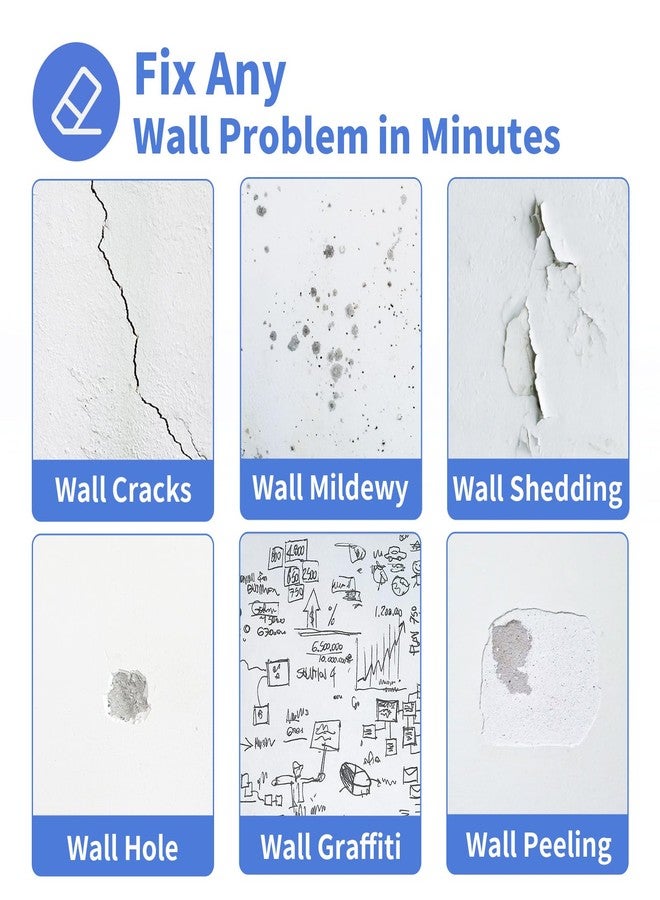 YKF Drywall Patch Repair Kit, 18 Oz Spackle Wall Repair Putty Paste with Scraper, Wall Mending Agent, Quick and Easy Solution to Fill Wall Surface Holes, Crack Damages, Plaster Dent & Wood Scratch - Image 4