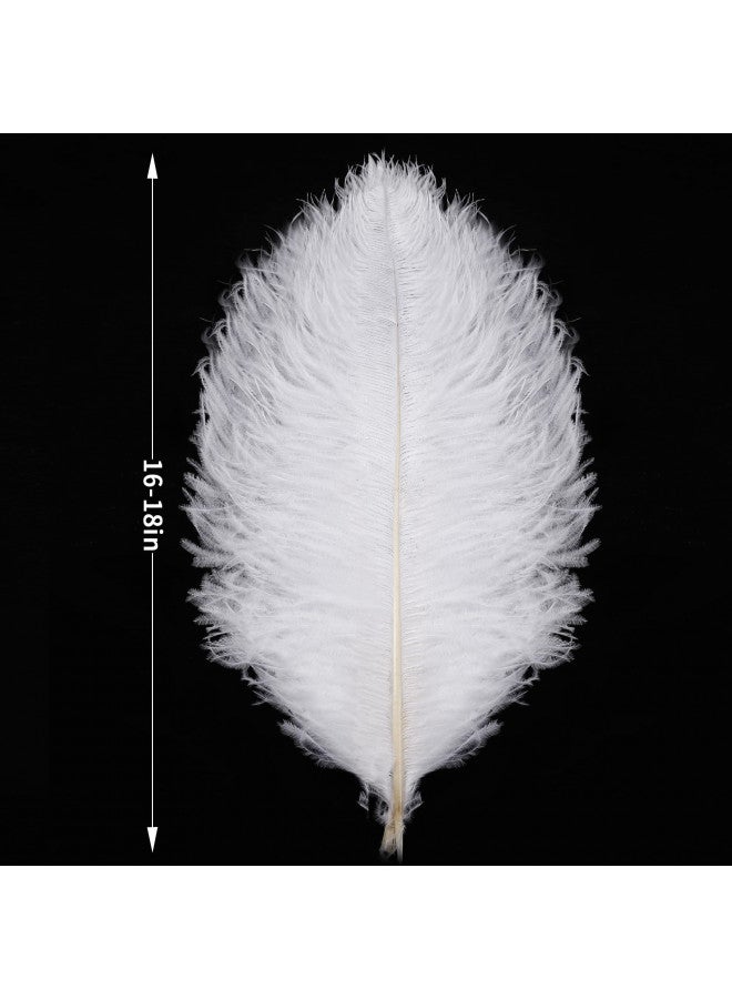 Larryhot Larryhot White Large Ostrich Feathers - 16-18 inch 10pcs Feathers for Vase,Wedding Party Centerpieces and Home Decorations (White)  - Image 3