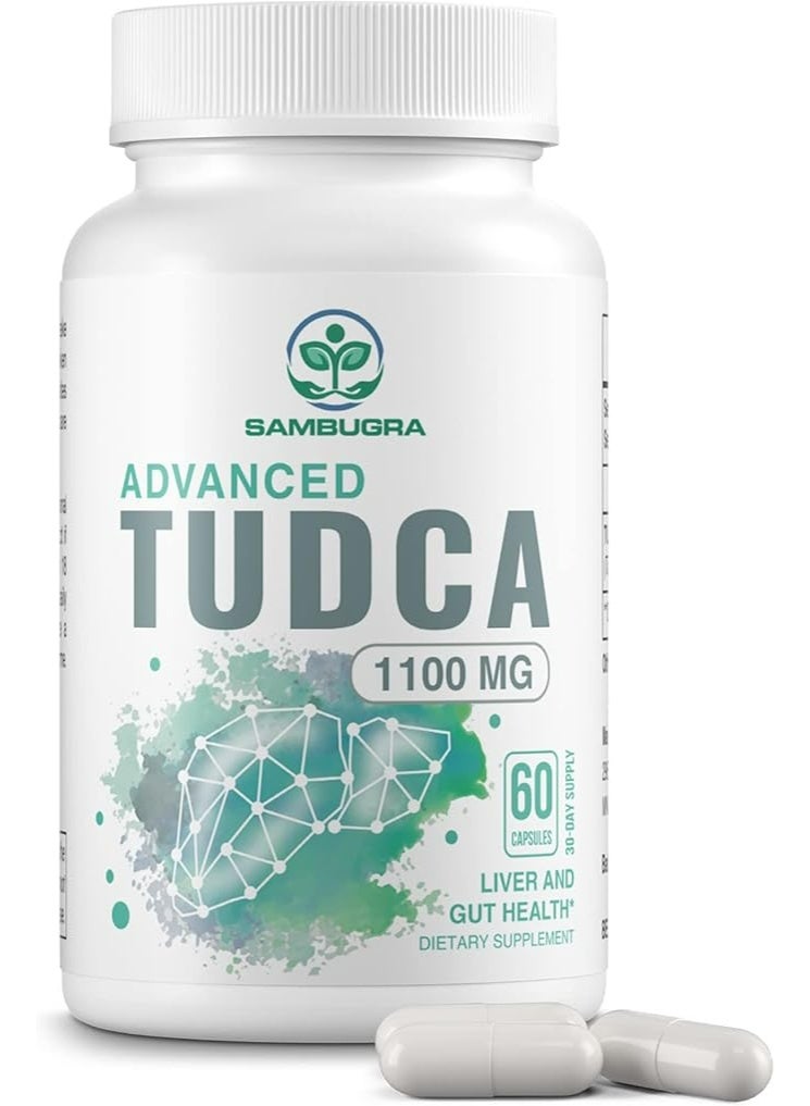 Sambugra TUDCA Liver Supplements 1100mg, 3rd Party Tested Ultra Strength Bile Salt TUDCA Supplement, Liver Support for Detox Cleanse and Repair, 60 Capsules