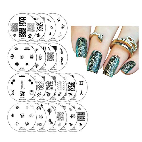 Winstonia 20 pc Nail Art Stamp Stamping Image Plate Set, Manicure Pedicure - First Generation - Image 1