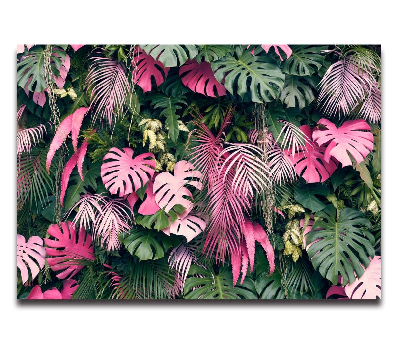 Cliouar-Wall Mural Wallpaper for Bedroom Living Room 3D Mural Monstera Tropical Plant Green Plant Banana Leaf Palm Leaf 103" x 69" (Not Self-Adhesive) - Image 3