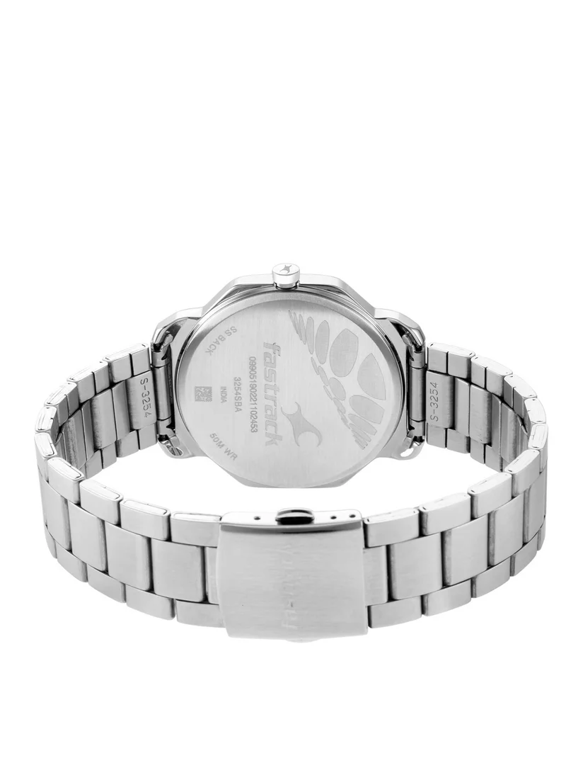 فاستراك Fastrack Stunners Quartz Analog Siler Dial Metal Strap Watch for Guys
