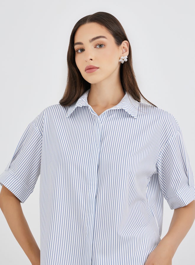 تايك تو قميص قصير بأكمام عادية مخطط - Image 3