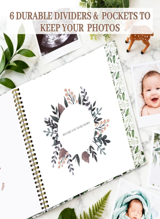 EUUBIRD Keepsake Memory Book for Baby Boy or Girls, Gender Neutral Baby Memory Scrapbook, Baby Photo Album, Baby Book to Record Baby's Milestones and Journal from Birth to 5 Years | Newborn Gift (Rabbit) - Image 5