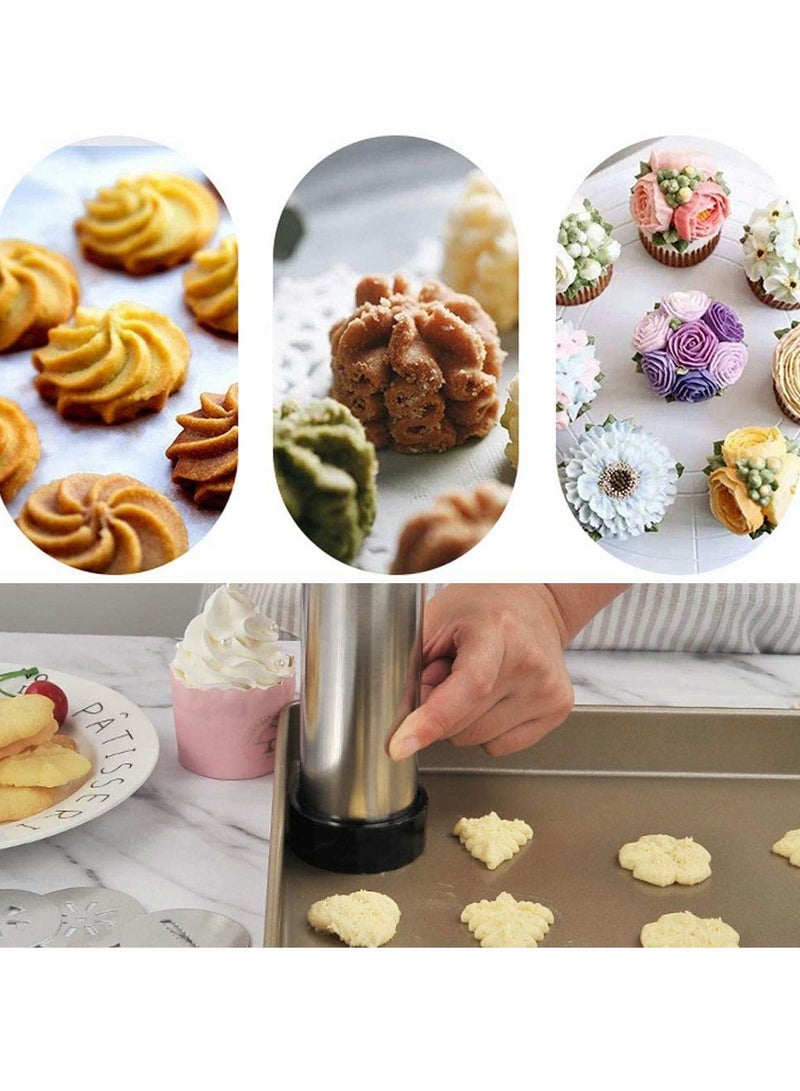 DIY Cookie Press Gun Kit with 8 Icing Nozzles and 13 Molds for Creative Baking - Image 4