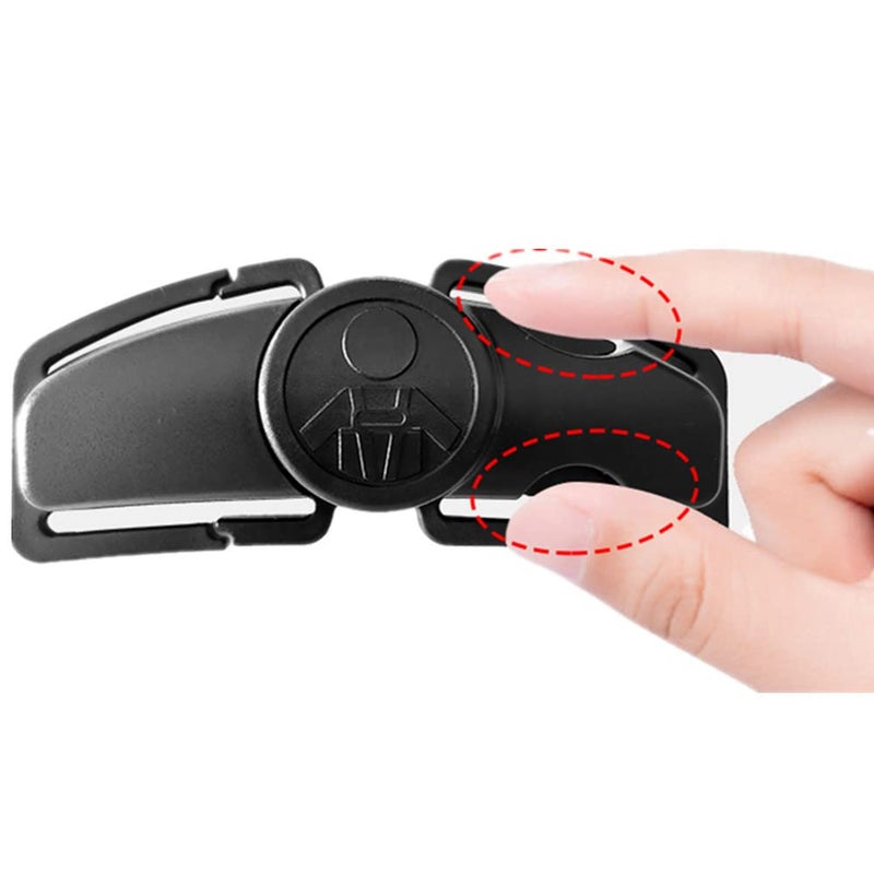 MdouLy Universal Child Car Seat Chest Harness Clip Universal Safer Belt Clip Buckle Lock Stroller Chest Clip Adjustable Guard for Baby and Kids (Black) - Image 5