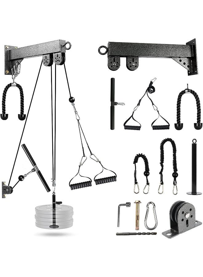 TRENDBOX Pulley System Gym Cable Machine Triceps Rope Pulley System Triceps LAT Pulldown Attachments Chest Expansion Training Fitness Home Gyms - Image 5